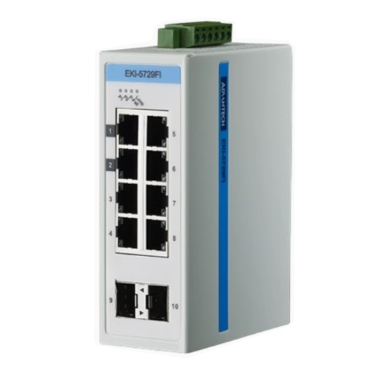 研华EKI-5729FI-AE非网管交换机千兆电口工业以太网交换机组态非网管交换机